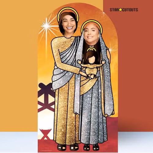 Star Cutouts Holy Religious Sacred Family Cardboard Cutout, Multi-Colour, H 174 x W 93 x D 174 cm – 3