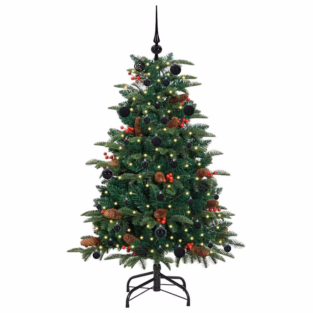 Berkfield Home Artificial Christmas Tree with 150 LEDs and Stand, Green, Height: 150 cm – 3