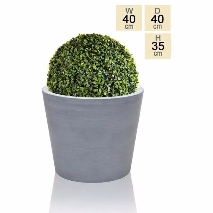 Primrose Grey Polystone Round Ornamental Garden Planter Pot – 2