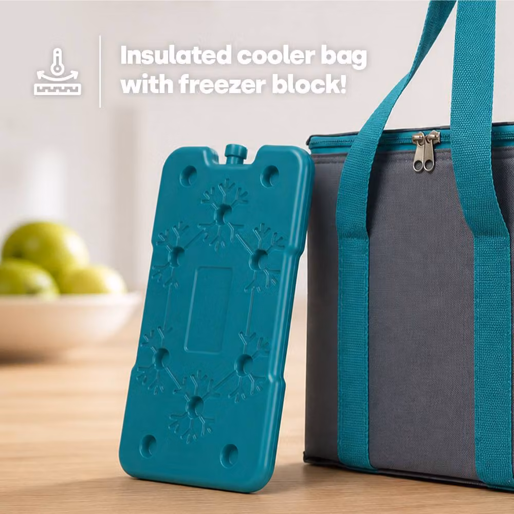 LIVIVO 10L Insulated Cooler Bag with Freezer Block in Grey – 2