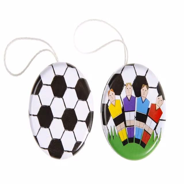 LG-Imports Pack of 12 White Metal Yo-Yo Football Return Tops