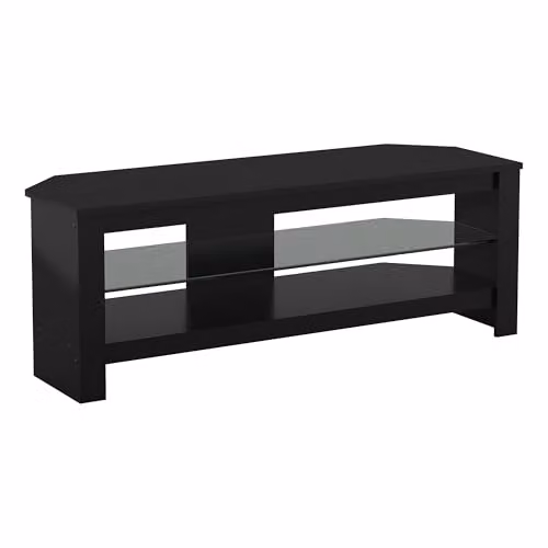 AVF Calibre Black Oak Wood Effect Corner TV Stand with Glass Shelf and Cable Management, Width: 115 cm – 4