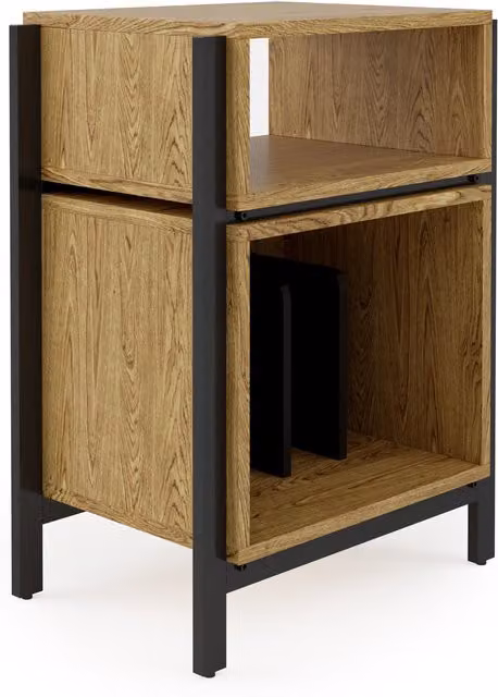 Alphason Louisiana Turntable Stand in Oak and Black