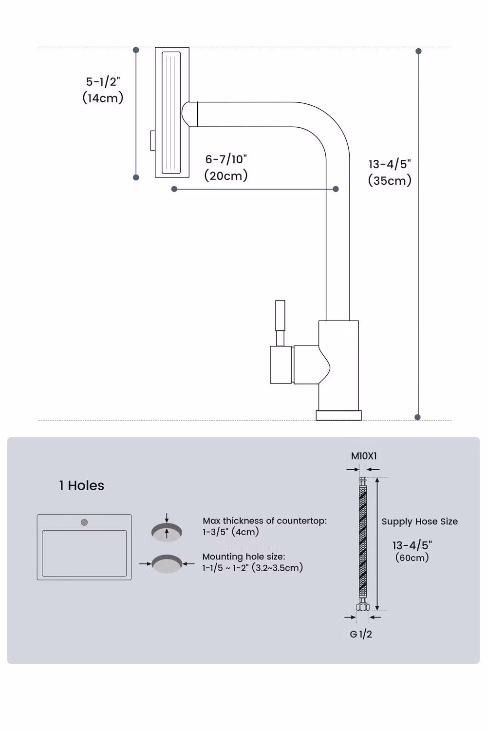 JANLEMNY Waterfall Pull-Out Kitchen Mixer Tap in Matt Black with 3 Functions and 360 Swivel Spout – 3