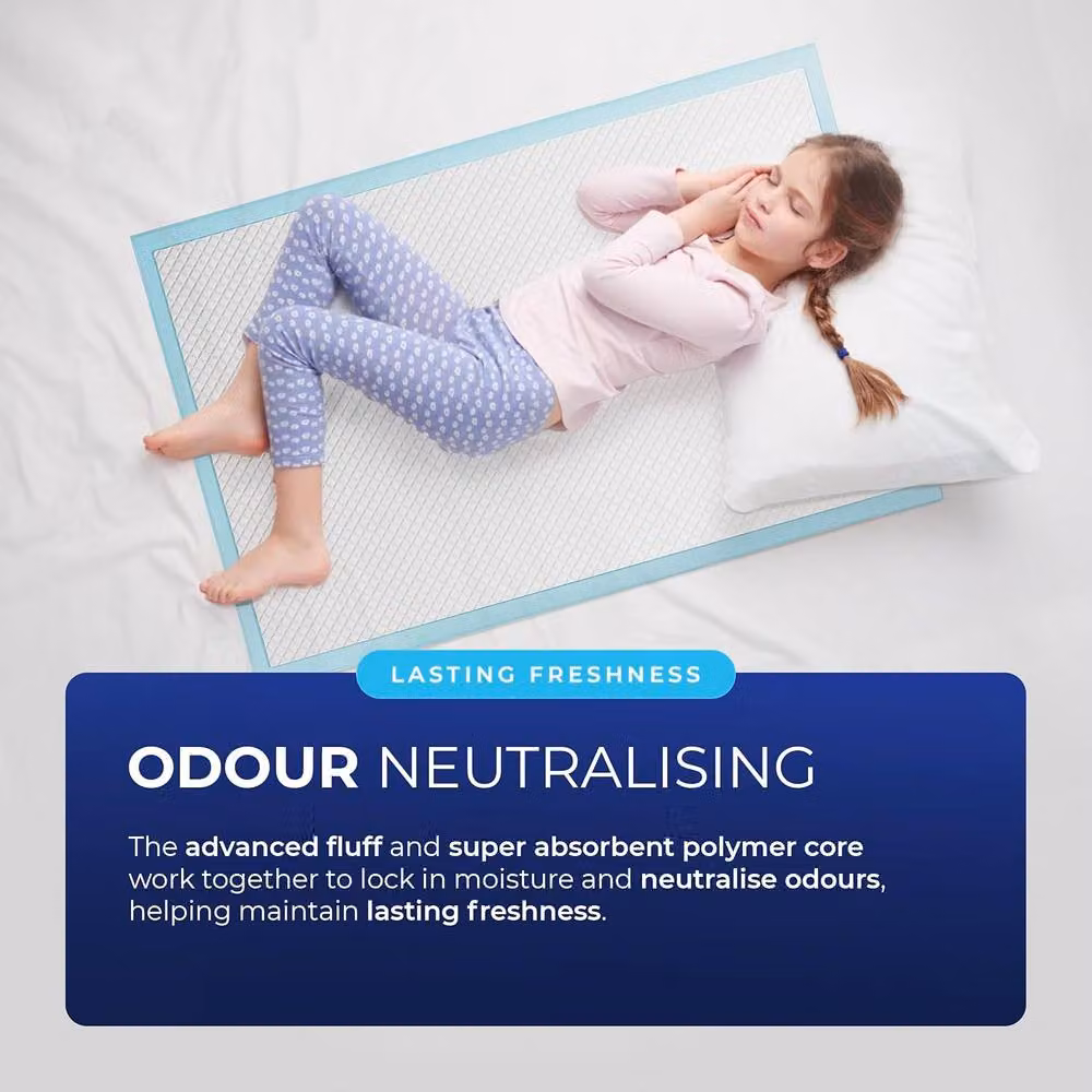 GATARN Disposable Incontinence Bed Pads for Adults and Babies, Blue, 30 Sheets, W: 60 cm, D: 90 cm – 6