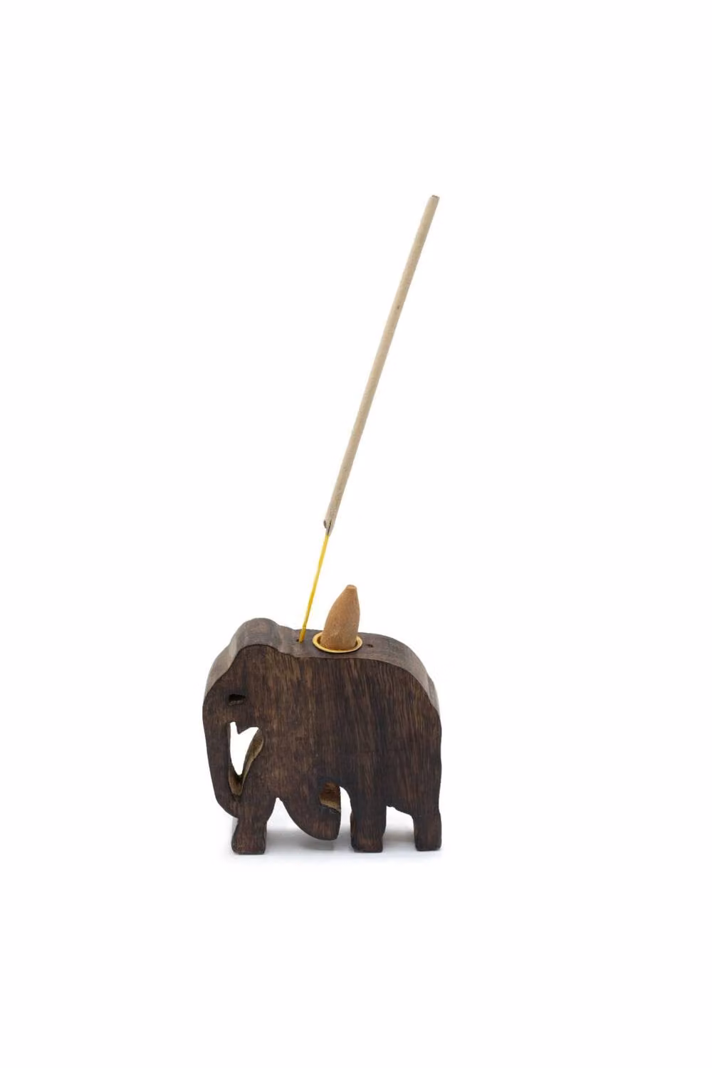 KDMD Elephant Wood Incense Holder for Cones and Sticks in Brown – 2