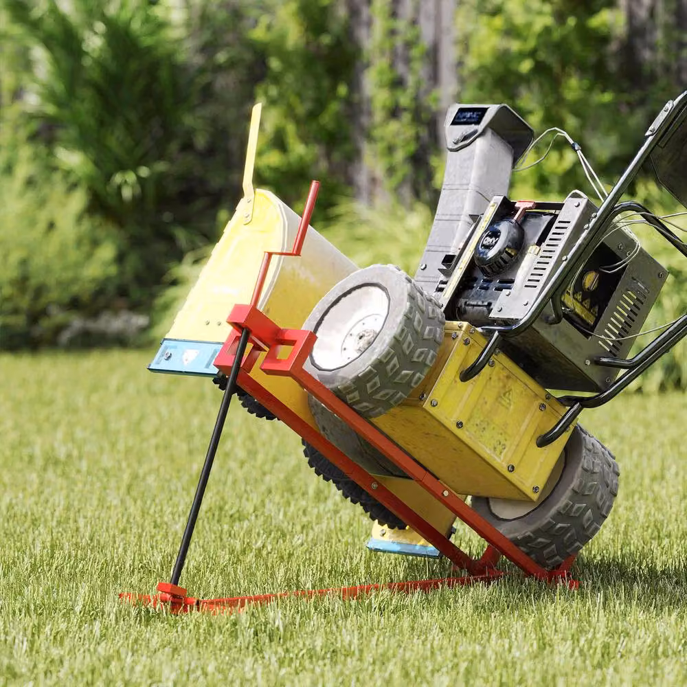 STILVORA Foldable Steel Mower Jack Lift, 400 kg, Red – 3