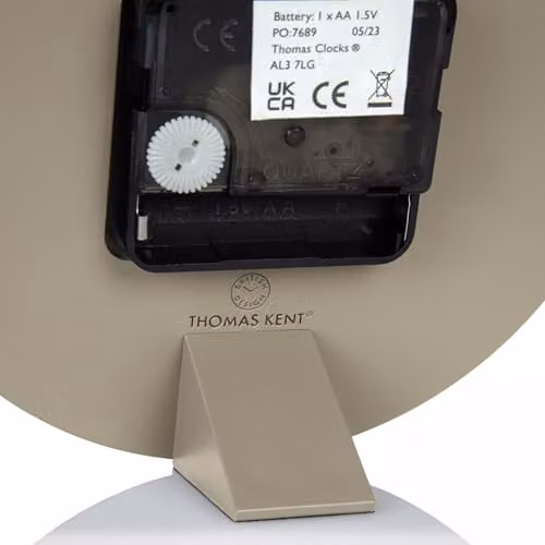 Thomas Kent Mocha Mulberry Mantel Clock with Quartz Movement and Silver Embossed Numerals, W/D/H: 15 x 15 x 5 cm – 4