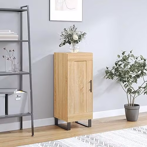 vidaXL Modern Sideboard in Brown Sonoma Oak, W/D/H: 34.5 x 34.5 x 90 cm – 2