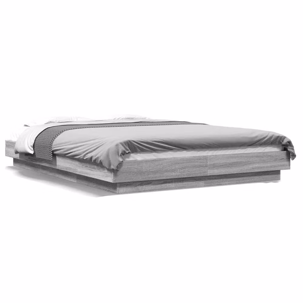 Berkfield Home Modern Small Double Bed Frame with Drawers, Grey, W/D/H: 120 x 200 x 140 cm – 3