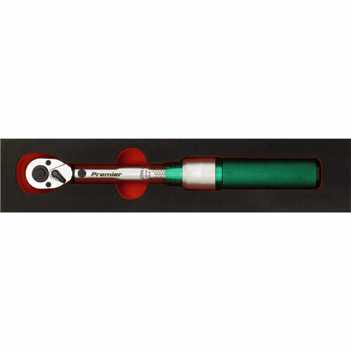 Loops Micrometer Style Torque Wrench with 1/4 inch Square Drive, Calibrated, 5 to 25 Nm Range, Chrome Vanadium Steel – 4