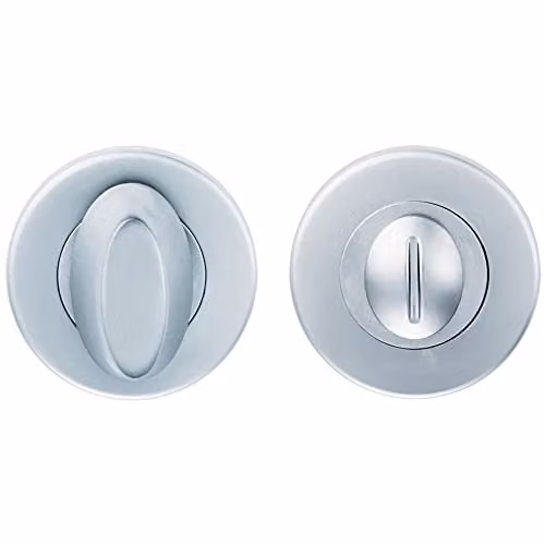 Loops Thumbturn Lock and Release Handle with Concealed Fix Push On Rose in Satin Chrome Silver