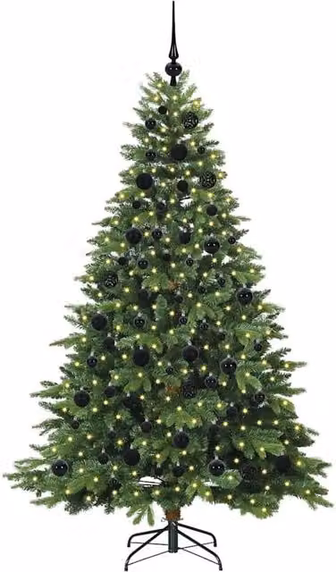 Berkfield Home Beautiful Artificial Green Christmas Tree with 300 Warm White LEDs, Height: 180 cm – 1