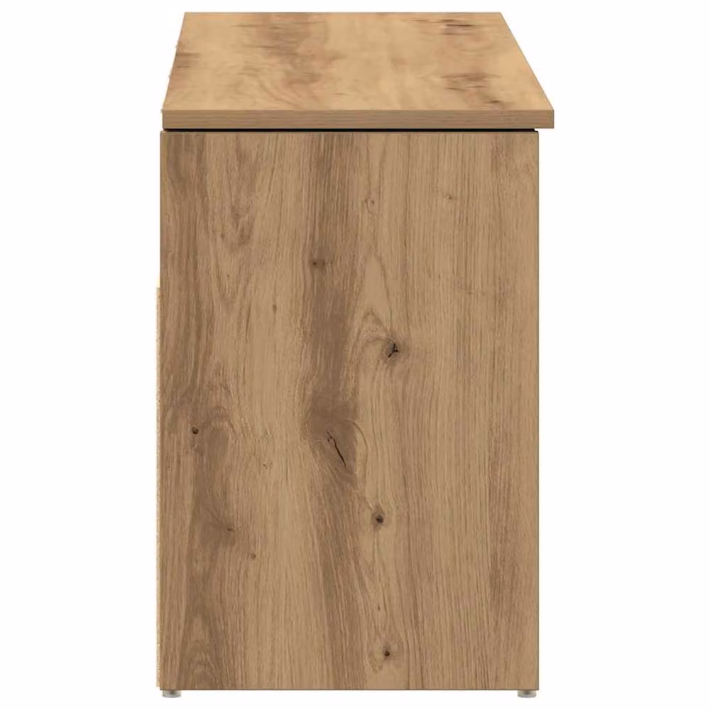 Berkfield Home Artisan Oak Shoe Bench in Brown, W: 102 cm, D: 30.5 cm, H: 45 cm – 4