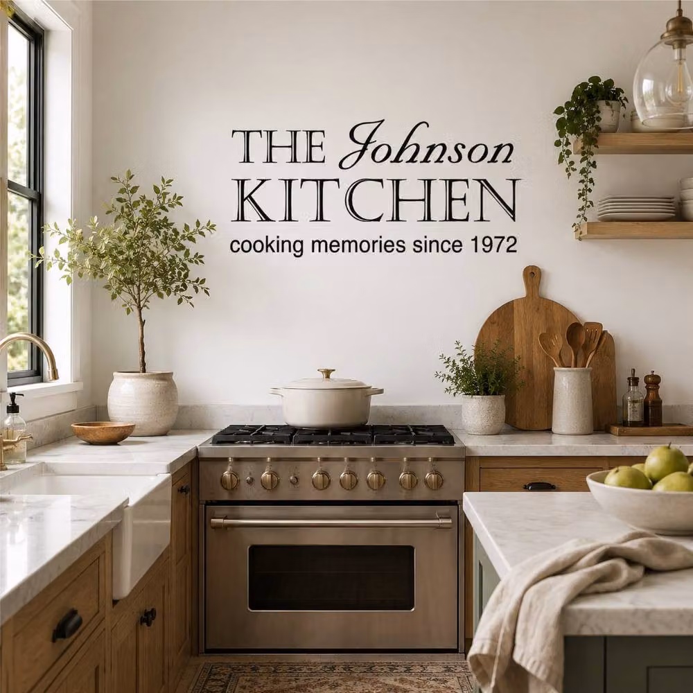 60 SECOND MAKEOVER Personalised Cooking Memories Kitchen Wall Sticker, Black, W: 45 cm, H: 60 cm – 2