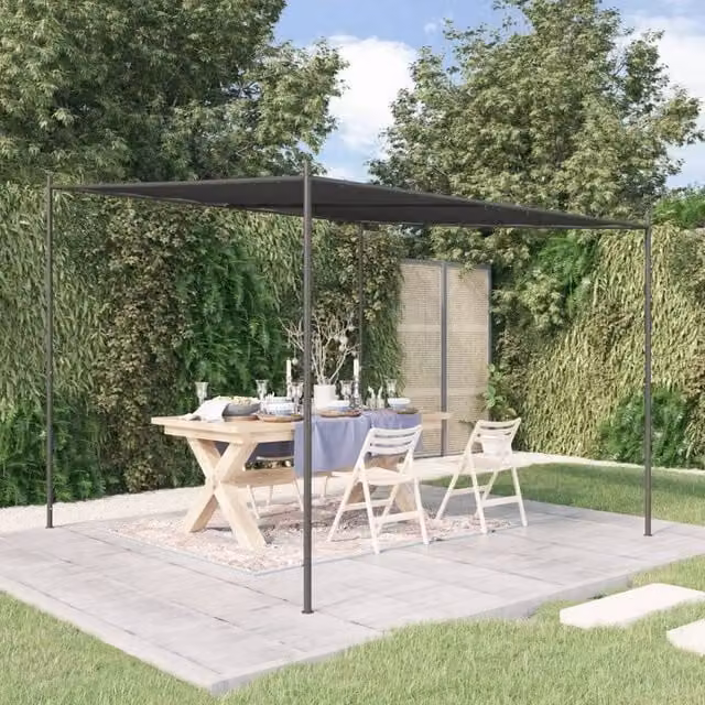 Berkfield Home Anthracite Gazebo with Black Steel Frame, 3 x 3 m – 1