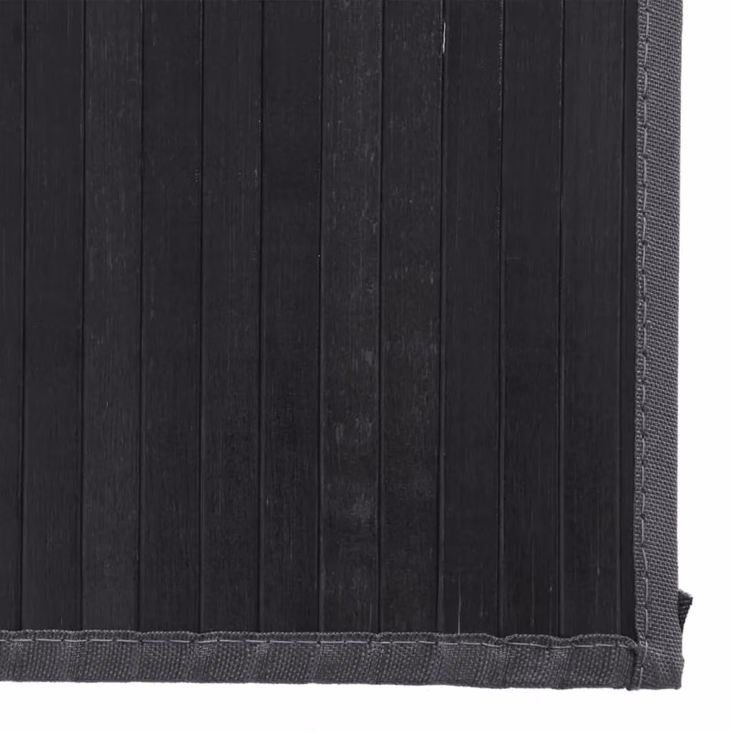 Berkfield Home Rectangular Bamboo Rug in Black, W/D/H: 80 x 300 cm – 4