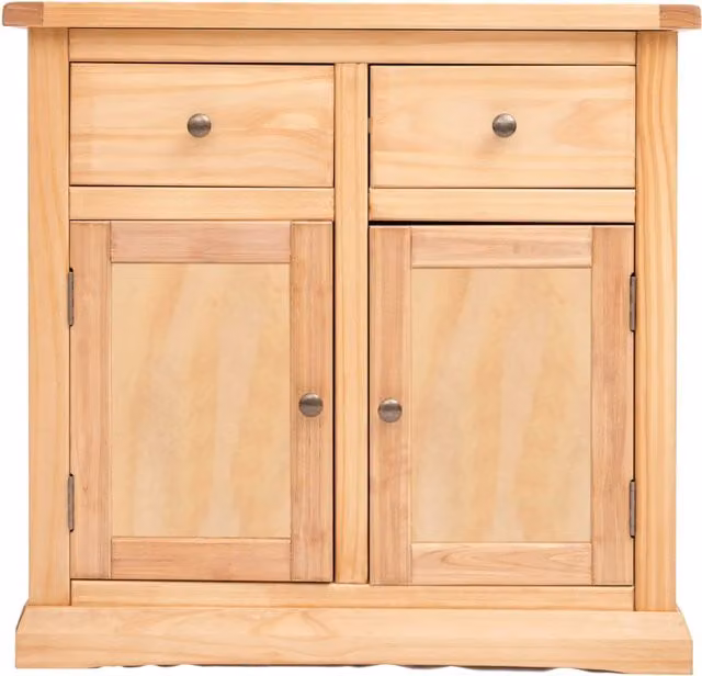 Cabinet Bits Lucca Waxed 2 Door 2 Drawer Sideboard in Light Brown