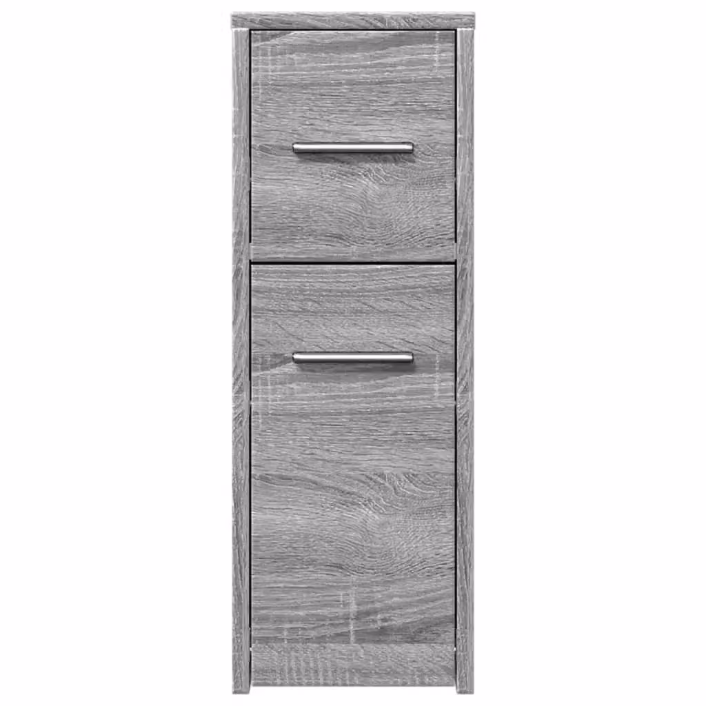 Berkfield Home Narrow Freestanding Bathroom Cupboard with Wheels in Grey Sonoma Engineered Wood – 2