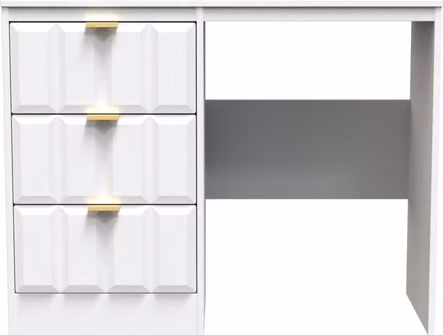 Ready Assembled 2 U Seattle 3 Drawer Vanity in White