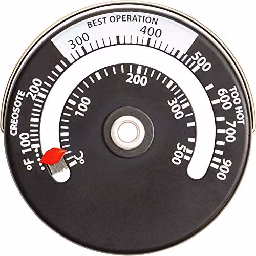 Prem-i-air St Helens Magnetic Stove and Fireplace Thermometer in Black – 1