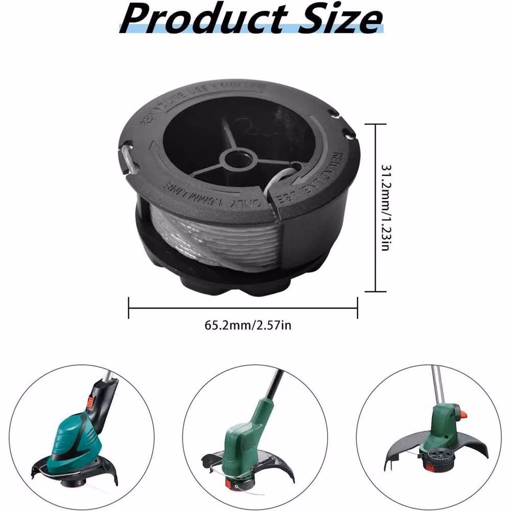 SPETLEK Strimmer Spool and Line, 3 Pack, Black – 4