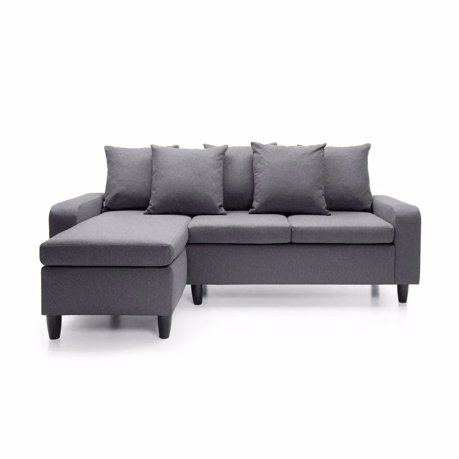 Abakus Direct Napoli Reversible Fabric Corner Sofa in Grey – 2