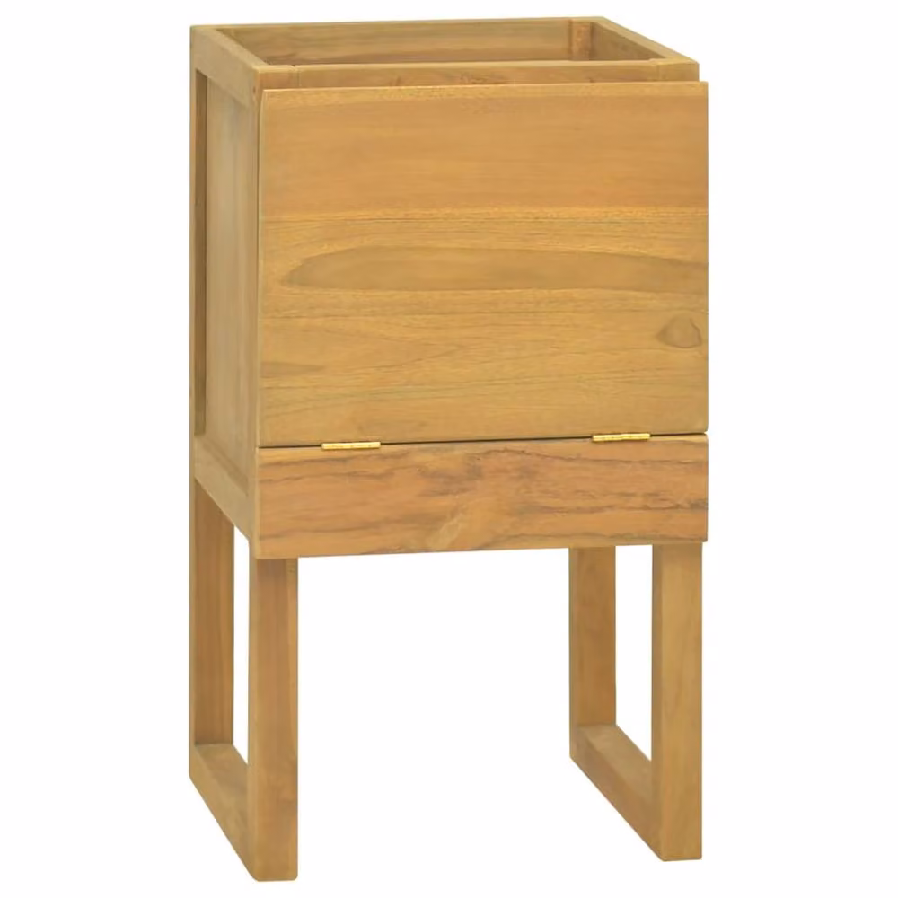 Berkfield Home Brown Solid Wood Teak Bathroom Cabinet W/D/H: 45 x 45 x 75 cm – 2