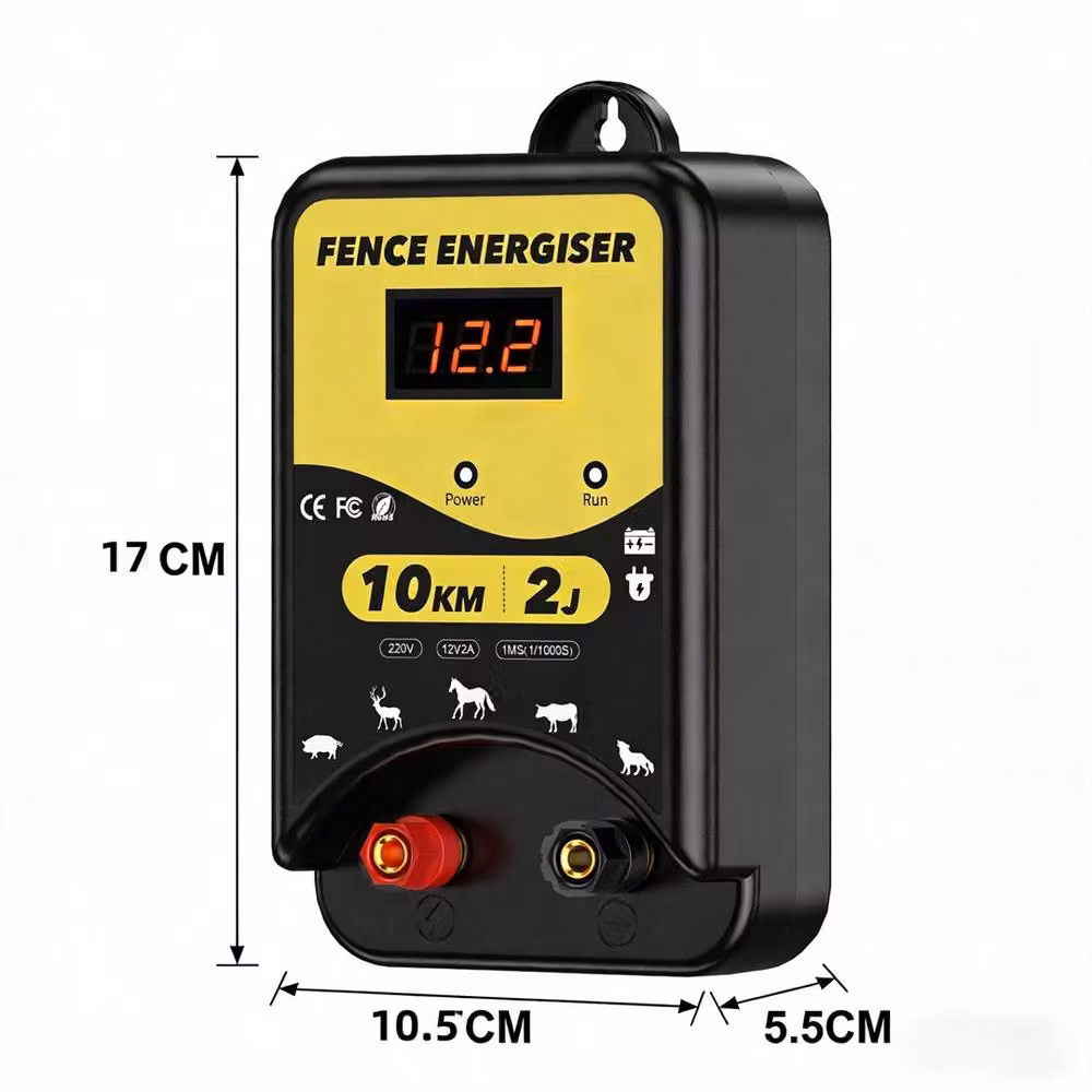 Nordara 12V Electric Fence Energiser 1.5J-2J 10km Horse Fencing Kit (12KV) in Black – 2