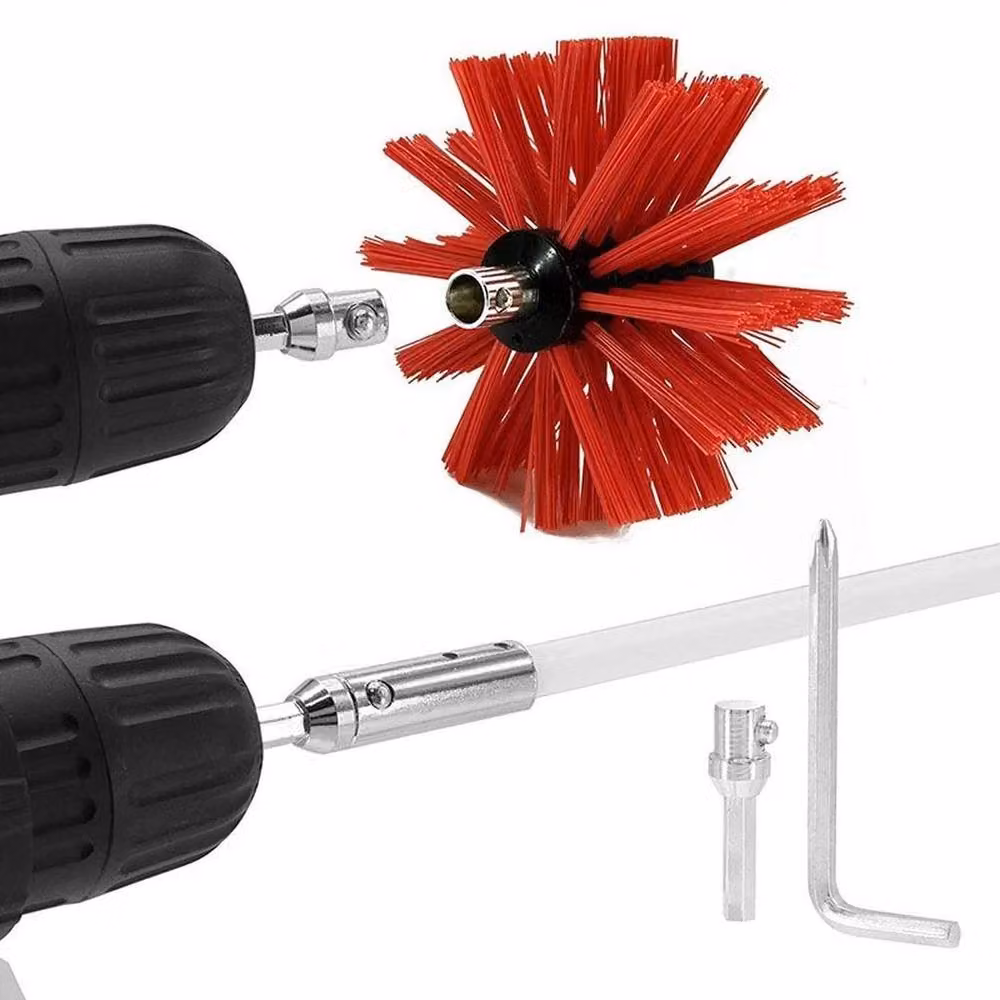 NESTLUNE 25pc Flexible Chimney Sweep Set with Flue Sweeping Brush and Rods in Red – 2