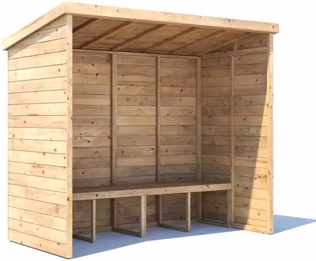 Dunster House Brown Wooden Garden Arbour with Pent Roof