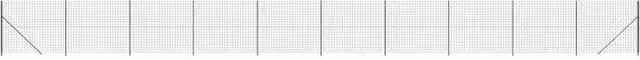 Berkfield Home PVC-Coated Wire Mesh Fence with Flange, Anthracite Black, W: 25 m, H: 1.4 m