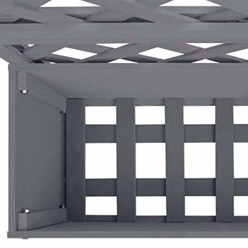 vidaXL Set of 2 Grey WPC Trellis Planters with Tubs, W/D/H: 65 x 33 x 135 cm – 5