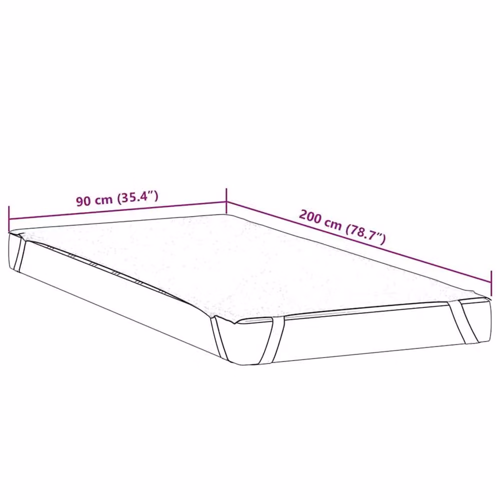 Berkfield Home Waterproof Microfibre Mattress Protector, White, W/D/H: 90 x 200 cm – 3