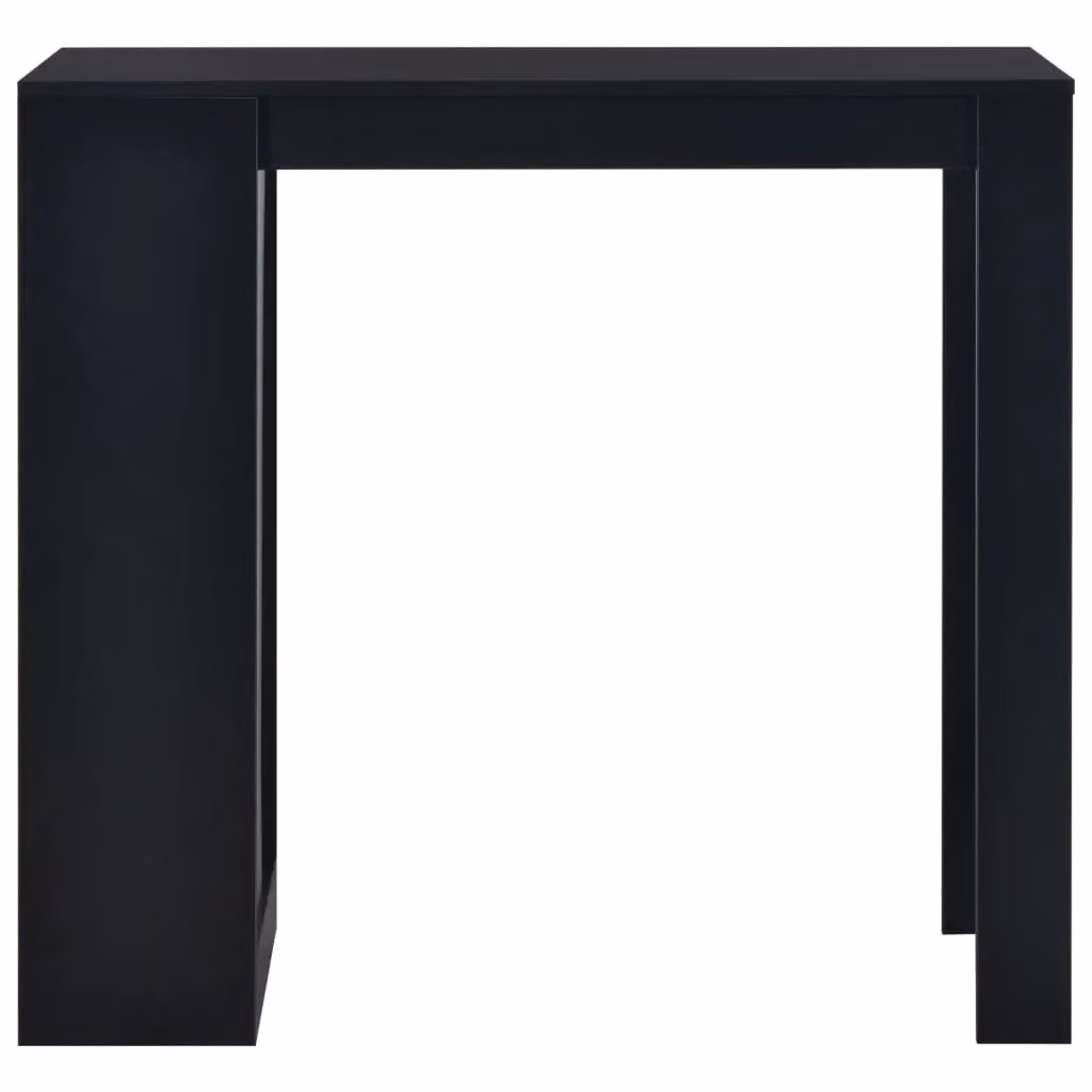 Berkfield Home Modern Bar Table with Shelf in Black, W/D/H: 110 x 50 x 103 cm – 2