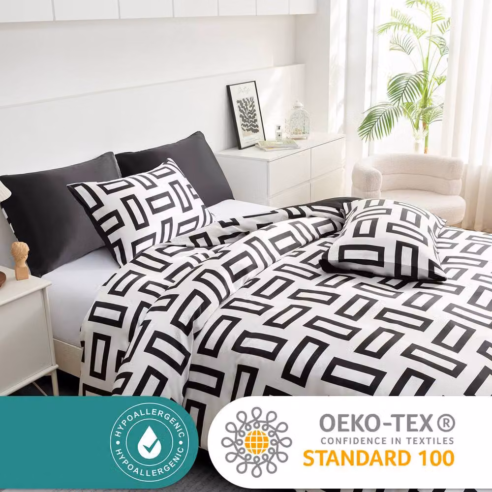 Grace Premium Mako Satin Silk Duvet Cover and Pillowcase Set, Multicolour, King Size (180 x 200 cm) – 5