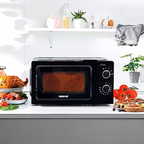 Geepas 700W Solo Microwave Oven, 20L, Black – 2