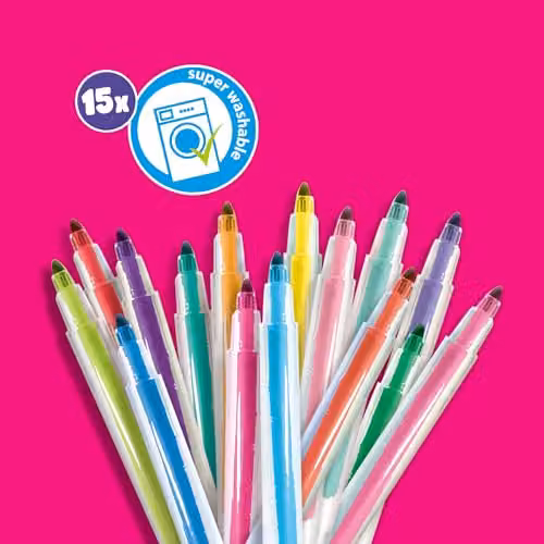 SES Creative 14722 Felt Marker Lab Creative Kit for Kids Aged 5+ to Make 15 Custom Washable Markers in Red, Blue, Yellow and White – 2
