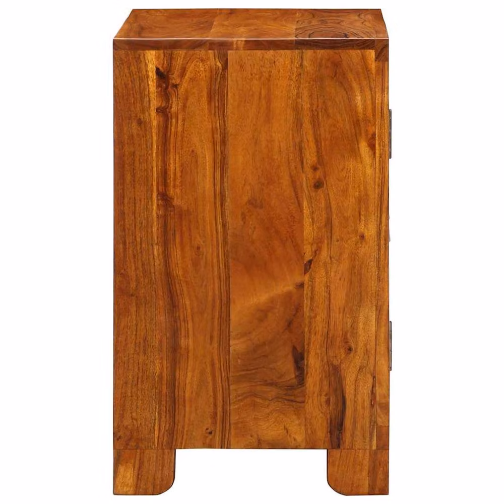 Berkfield Home Multicolour Abstract Acacia Wood Sideboard, W: 50 cm, D: 35 cm, H: 60 cm – 3