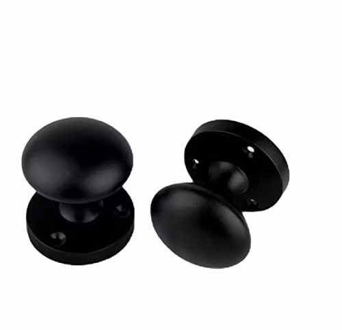 Golden Grace Matt Black Rosette Set with Chrome Finish, Pair