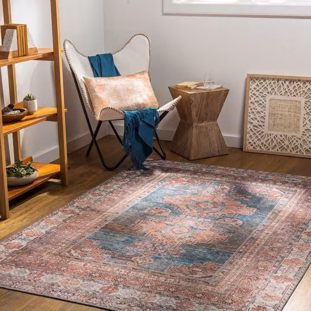Livabliss Pink Vintage Boho Traditional Living and Dining Rug, W: 120 cm, L: 170 cm – 1