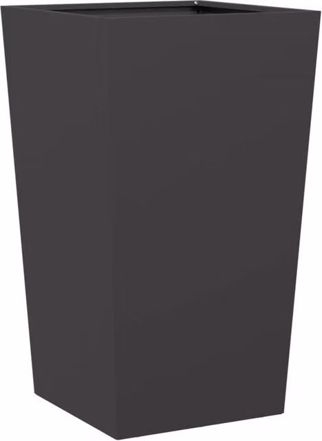 Berkfield Home Steel Garden Planter Tub in Black, W/D/H: 45 x 45 x 75 cm – 1