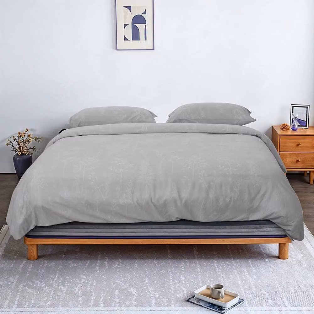 SPETLEK Luxury 3-Piece Double Duvet Cover and Pillowcase Set, Grey, W/D/H: 140 x 200 cm – 2