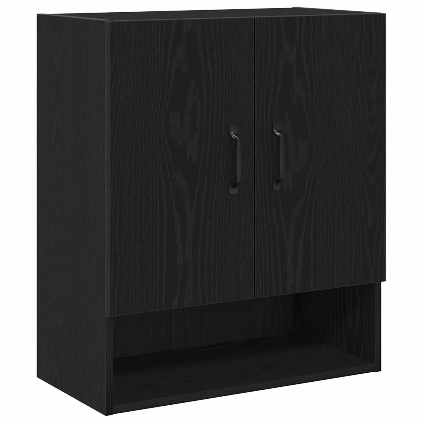 Berkfield Home Modern Wall Mounted Cabinet in Black Oak, W/D/H: 60 x 30 x 70 cm – 2