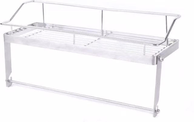 Ventryn Stainless Steel Adhesive Paper Towel Holder Wall Mount Storage Basket in Silver – 1
