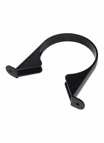 FloPlast 110mm Soil Pipe Clip, Black, Pack of 10
