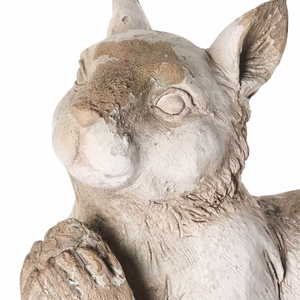 Wyld and Coco Squirrel Garden Figurine, Beige, W/D/H: 20 x 41 x 45 cm – 3