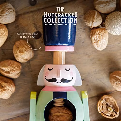 KitchenCraft Nutcracker Collection Wooden Male Nutcracker in Black and Multicolour – 2