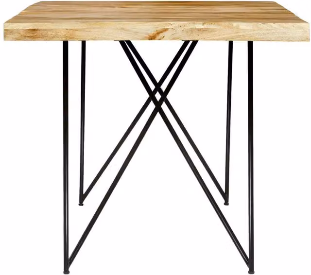 Berkfield Home Beautiful Rectangular Dining Table in Brown Solid Mango Wood and Black Metal, W: 180 cm, D: 90 cm, H: 76 cm – 1