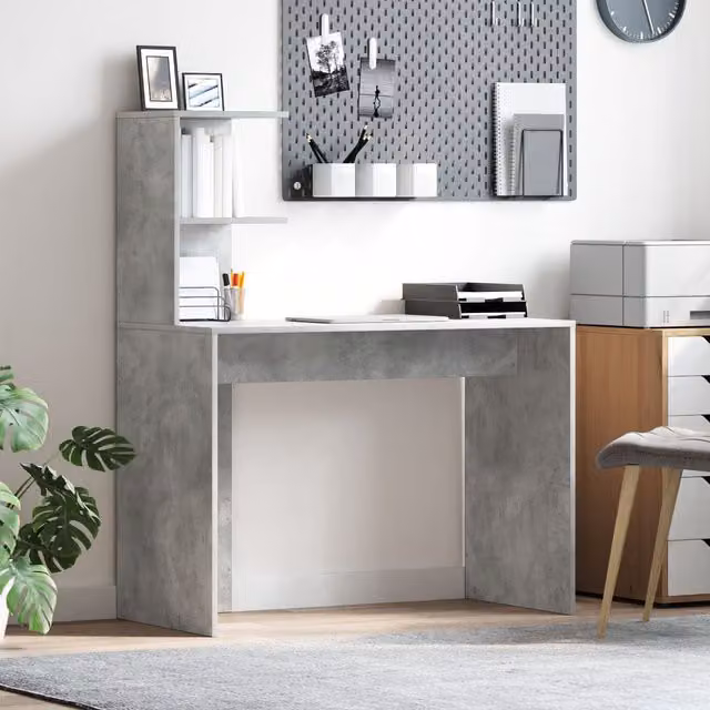 Berkfield Home Modern Grey Writing Desk – 1